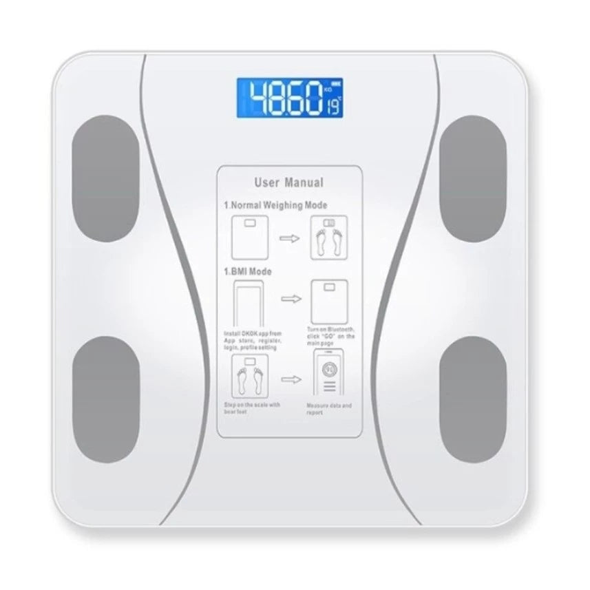 Balança Digital de Bioimpedância com Bluetooth e Aplicativo Fitness