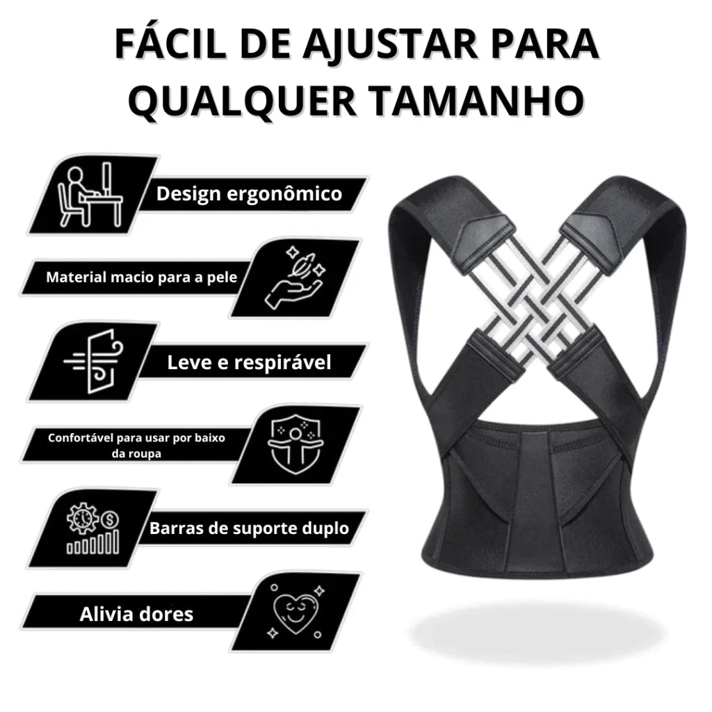 Corretor Postural Ortopédico Premium - Unissex