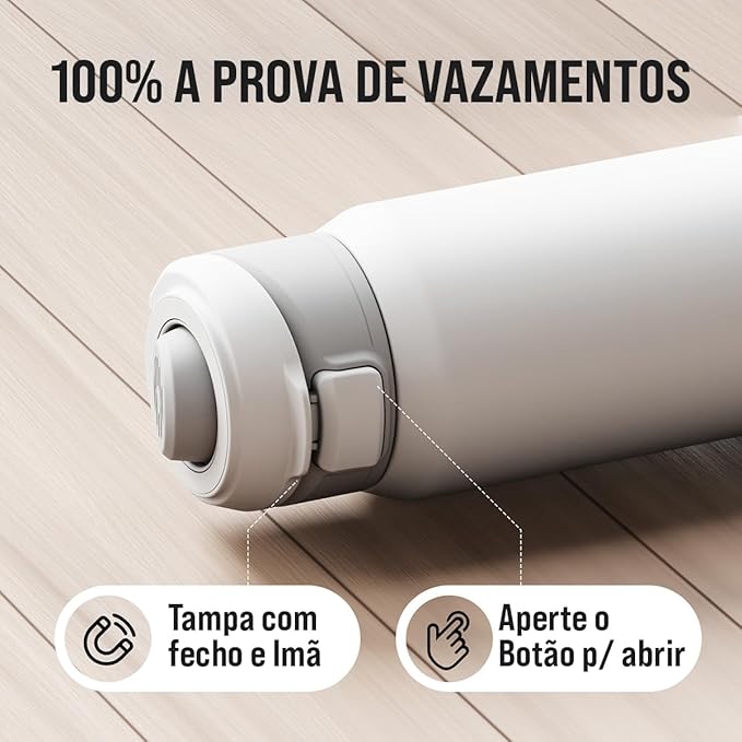 Garrafa Térmica De Aço Inoxidável Com Suporte para Telefone 950ml