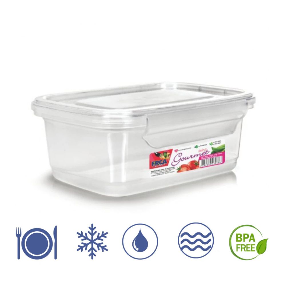 Kit 12 Potes com Trava Transparente Reutilizáveis