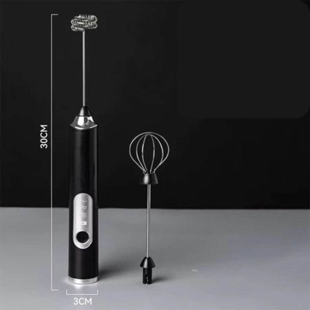 Novo Mini Mixer Elétrico 2 em 1 para Bebidas e Ovos Recarregável