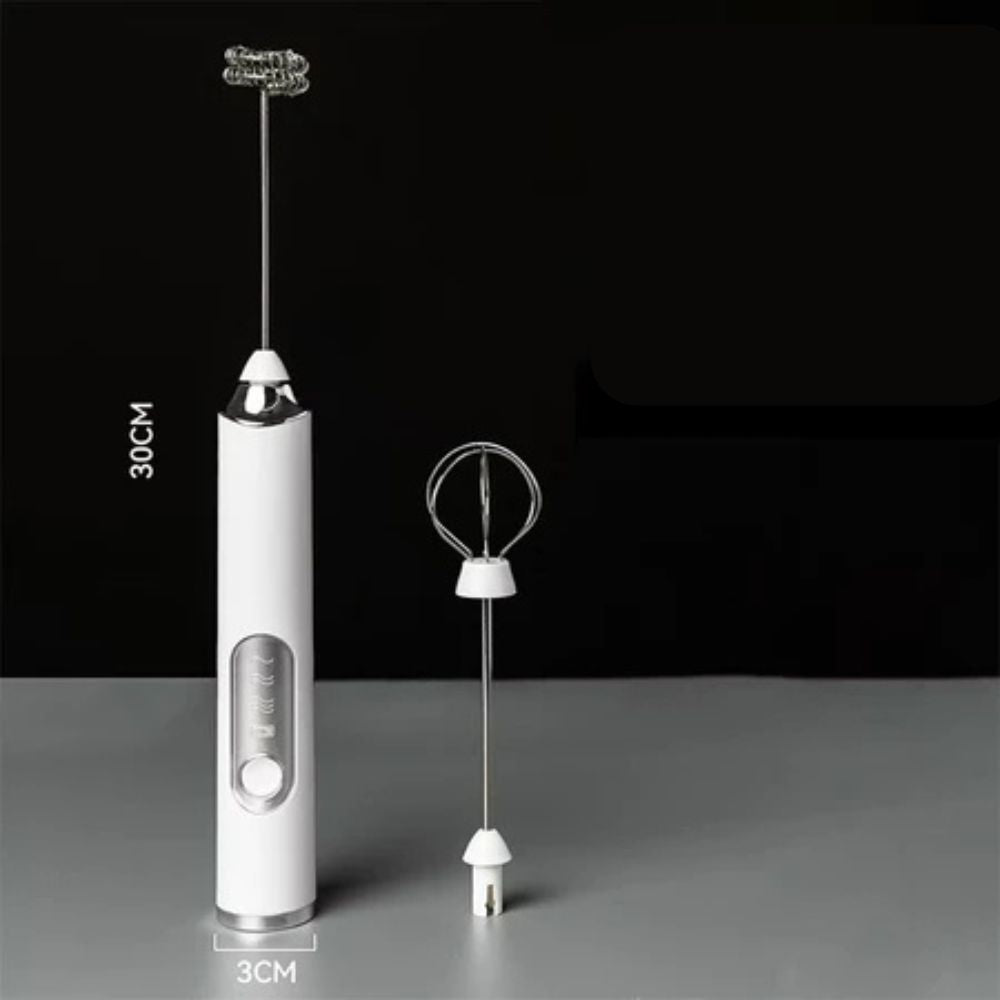 Novo Mini Mixer Elétrico 2 em 1 para Bebidas e Ovos Recarregável