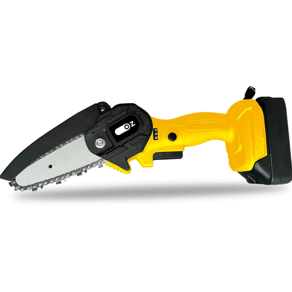 Mini Motosserra Elétrica a Bateria Bivolt Portátil