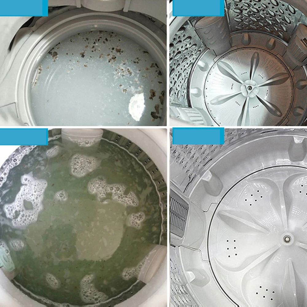 Pastilhas para Limpeza Máquinas de Lavar Roupas Efervescentes - Compre 5 e Leve 12