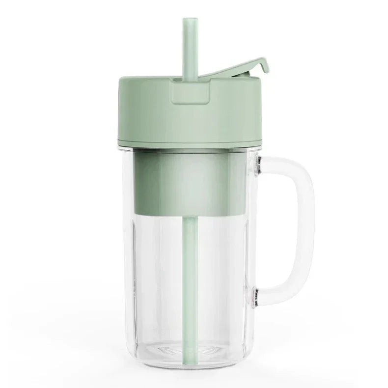 Copo Caneca Liquidificador 420ml com 6 lâminas Recarregável Portátil