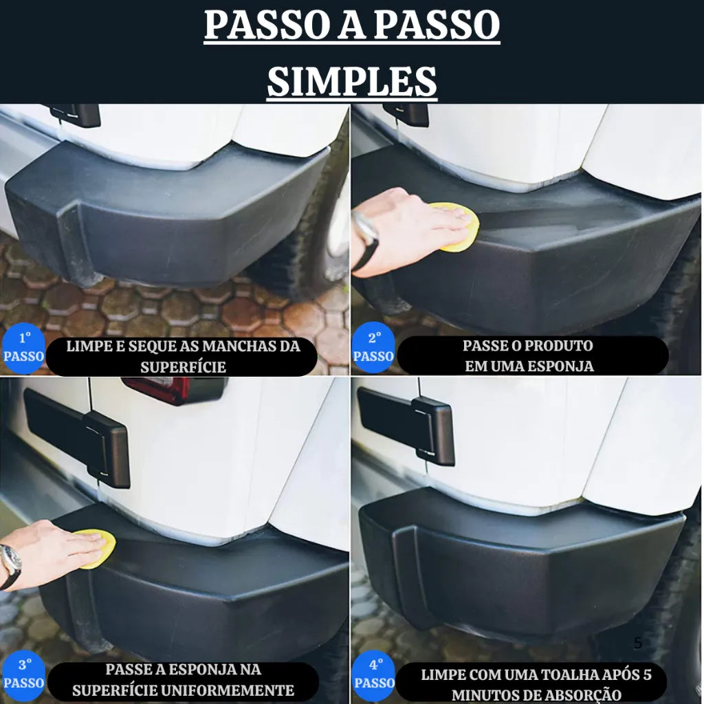 Cera Revitalizadora  NewPower - Kit Completo - Restaura Plástico, Borracha e Couros