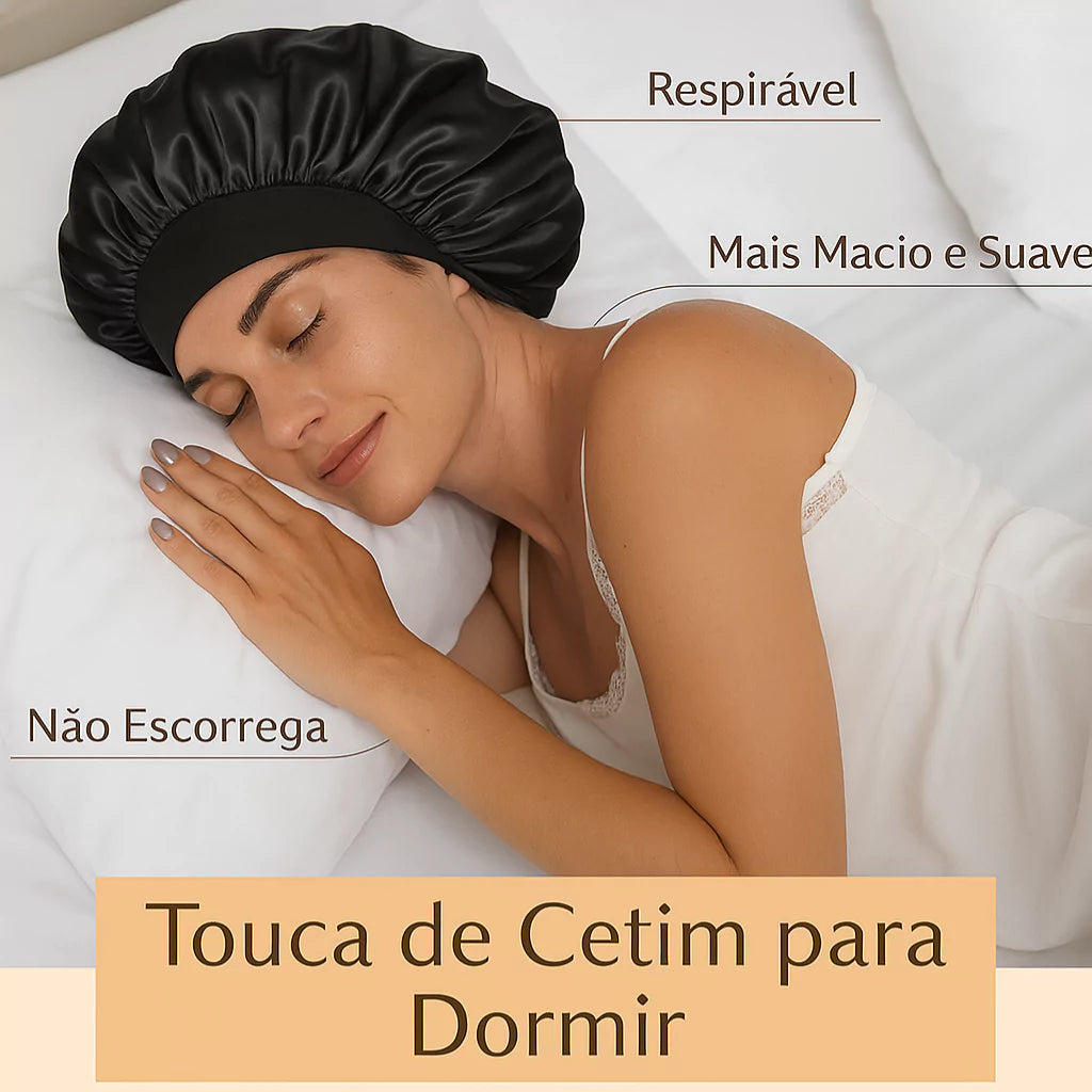 Kit 2 Unidades - Toucas de Cetim Dupla Face
