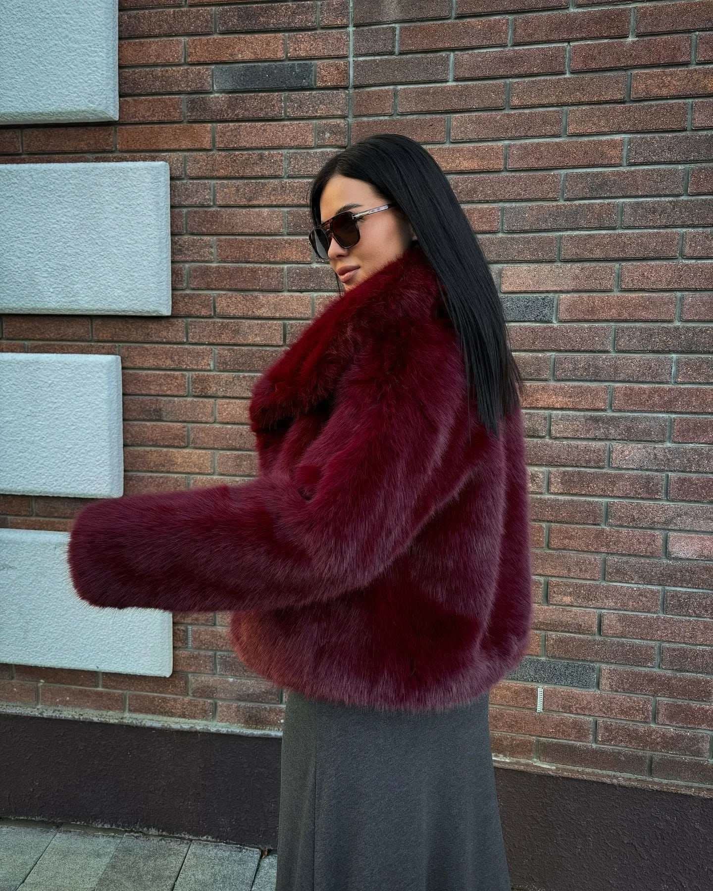 Casaco Lazarelle Sabrina com Textura Felpuda e Gola Ampla