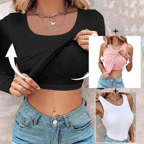 REGATA COM SUTIÃ EMBUTIDO (COMPRE 1 LEVE 3)