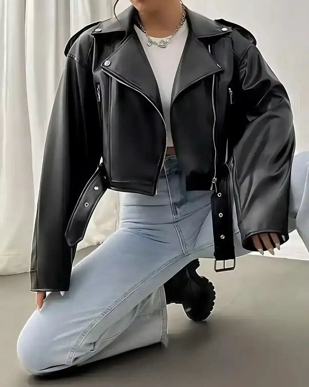 Jaqueta de Couro Lazarelle Rocker