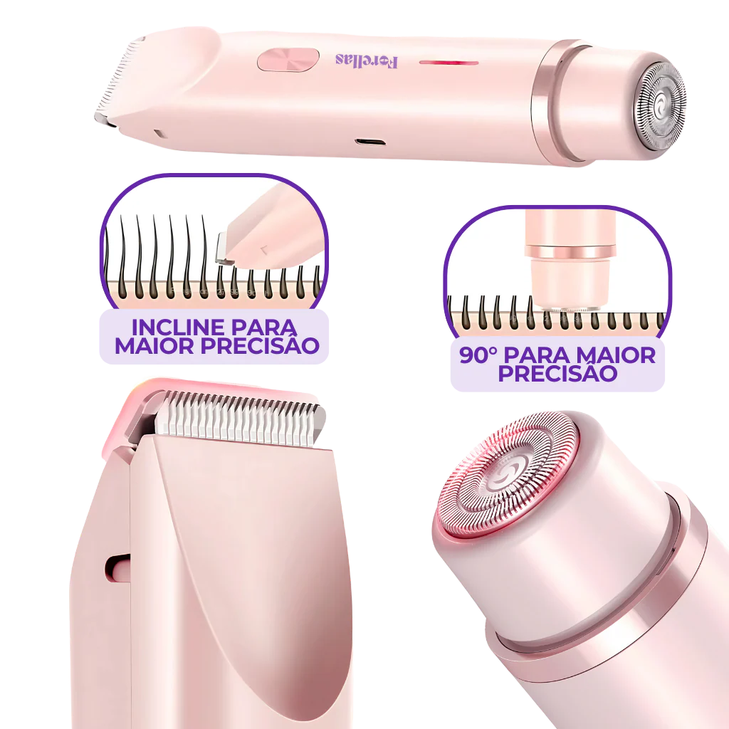 Aparador de Pelos Feminino – Fácial e Íntimo à Prova d’Água!