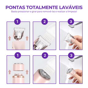 Aparador de Pelos Feminino – Fácial e Íntimo à Prova d’Água!
