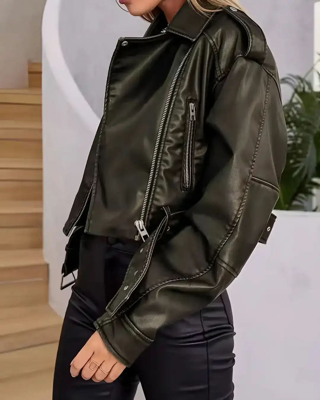 Jaqueta de Couro Lazarelle Rocker