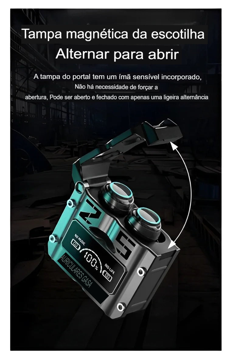 Fone de Ouvido Bluetooth M25 TWS com Redução de Ruído e Controle de Toque