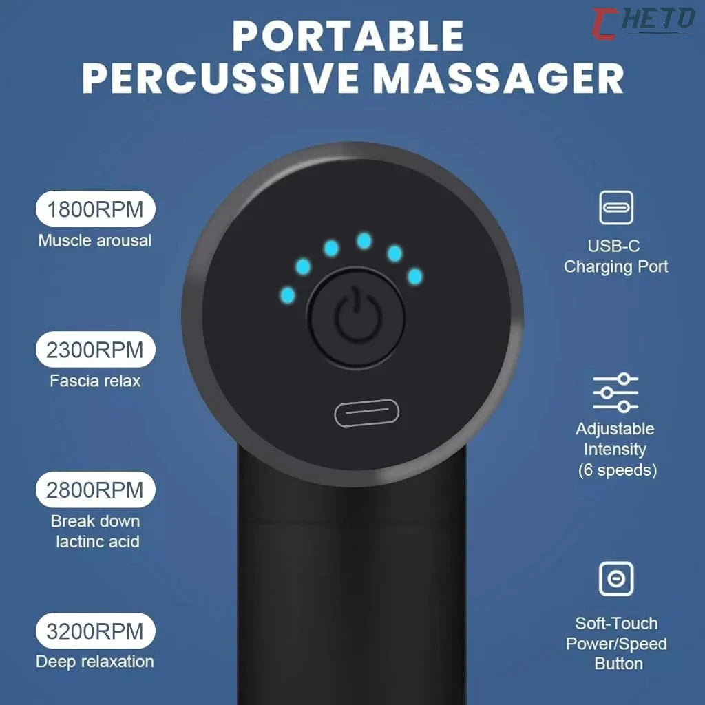 Massageador Elétrico Portátil - Alívio Instantâneo para Dores Musculares