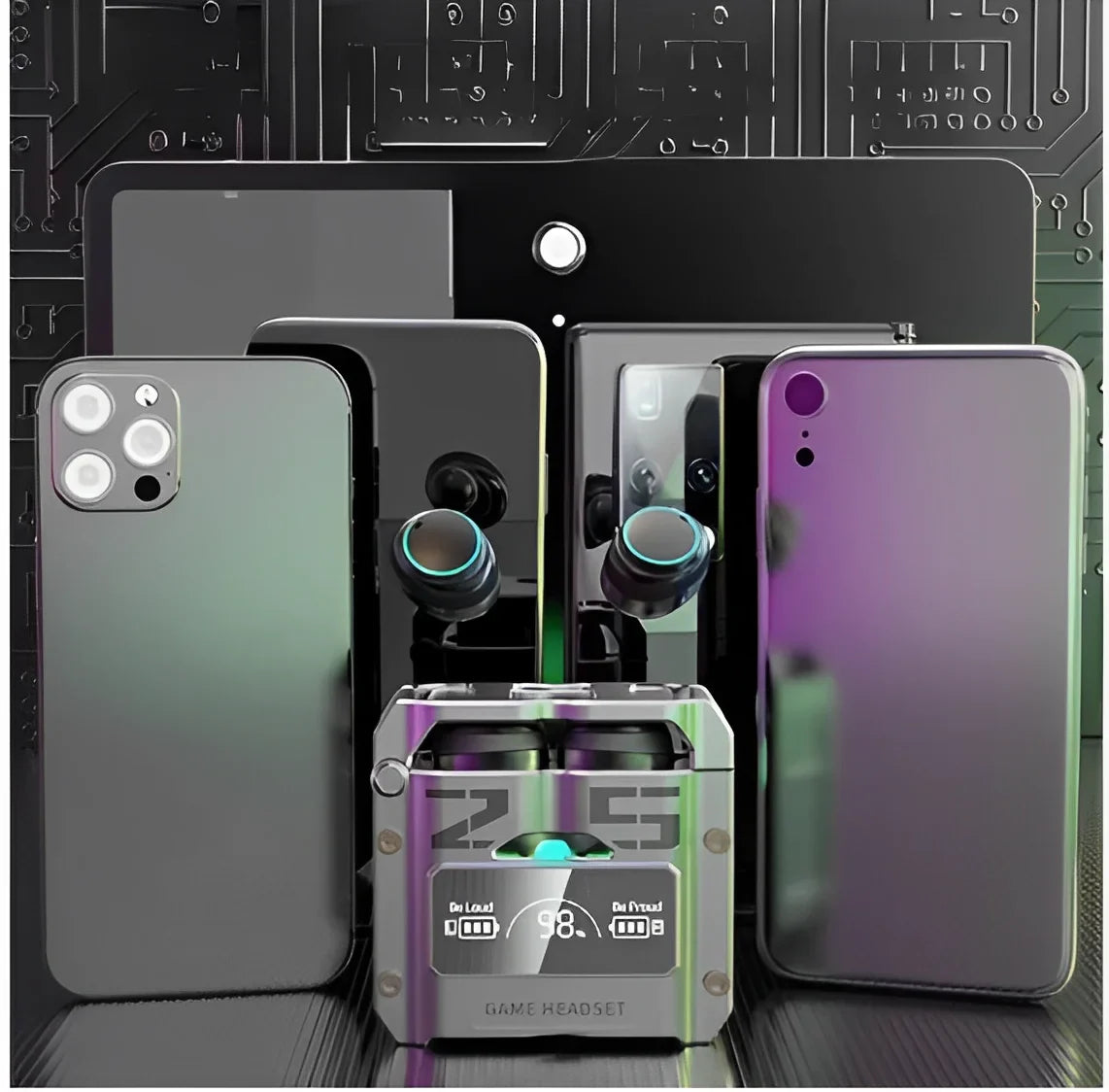 Fone de Ouvido Bluetooth M25 TWS com Redução de Ruído e Controle de Toque