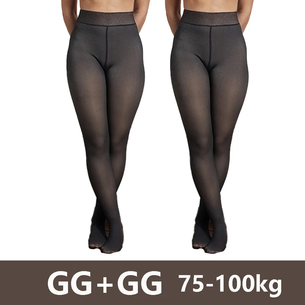 Meia Calça Feminina Peluciada de Lã Aveludada Super Diva