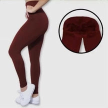 Calça Legging Flanelada de Inverno Plus Size