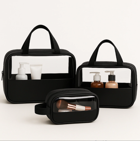 Kit 3 Necessaires Transparentes