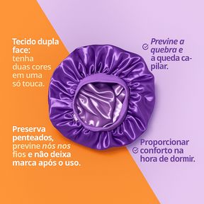 Touca de Cetim Premium Dupla Face Antifrizz