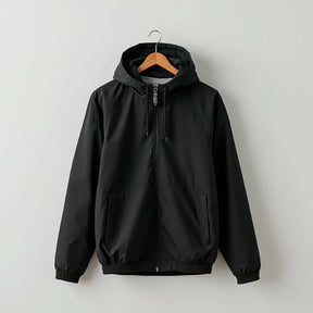 Jaqueta Masculina Corta Vento Forrada com Capuz e Zíper