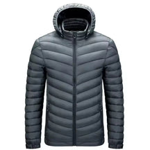 Jaqueta Masculina Puffer Peluciada com Capuz Removível