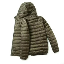 Jaqueta Masculina Puffer Peluciada com Capuz Removível