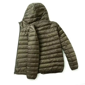 Jaqueta Masculina Puffer Peluciada com Capuz Removível