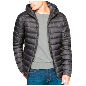 Jaqueta Puffer Masculina de Frio Intenso Impermeável com Capuz Removível