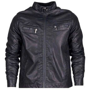 Jaqueta de Couro Masculina Forrada para Inverno