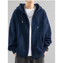 Moletom Unissex de Inverno Básico com Zíper e Capuz