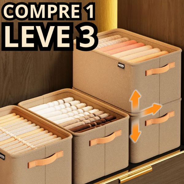 Organizador de Roupas Dobrável - COMPRE 1 LEVE 3 - SOMENTE HOJE