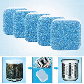 Pastilhas para Limpeza Máquinas de Lavar Roupas Efervescentes - Compre 5 e Leve 12