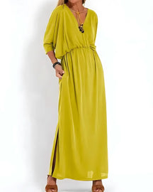 Vestido Ivy - Decote em V | Super Fresco e Solto - Vintage (Primavera 2025)