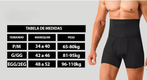Short Cinta de Compressão Masculino Modelador Abdominal