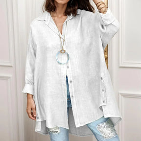 [Compre 1 e Leve 2] Camisa Saint-Tropez™ em Linho de Algodão com Design Oversized / Leveza e Sofisticação para Seus Momentos de Verão!