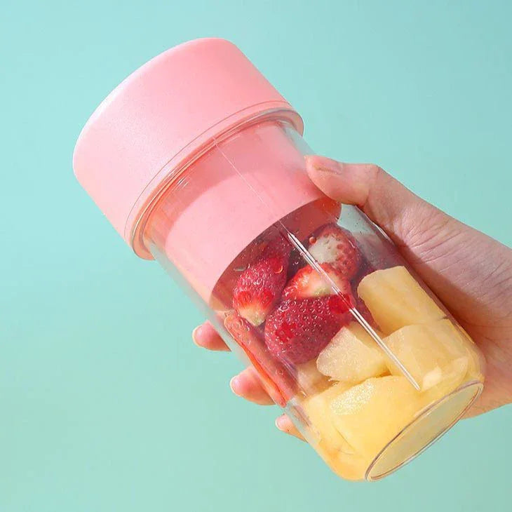 Copo Caneca Liquidificador 420ml com 6 lâminas Recarregável Portátil