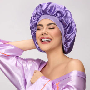 Touca de Cetim Premium – Dupla Face, Duas Cores