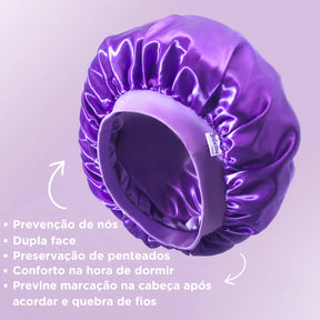Touca de Cetim Premium Dupla Face Antifrizz