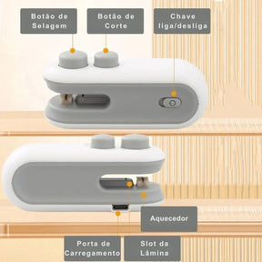 Seladora de Alimentos a Vácuo SealPocket - Selagem Inteligente na Palma Mão