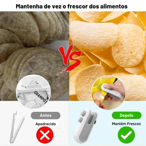 Seladora de Alimentos a Vácuo SealPocket - Selagem Inteligente na Palma Mão